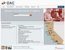 Tablet Screenshot of oac.cdlib.org